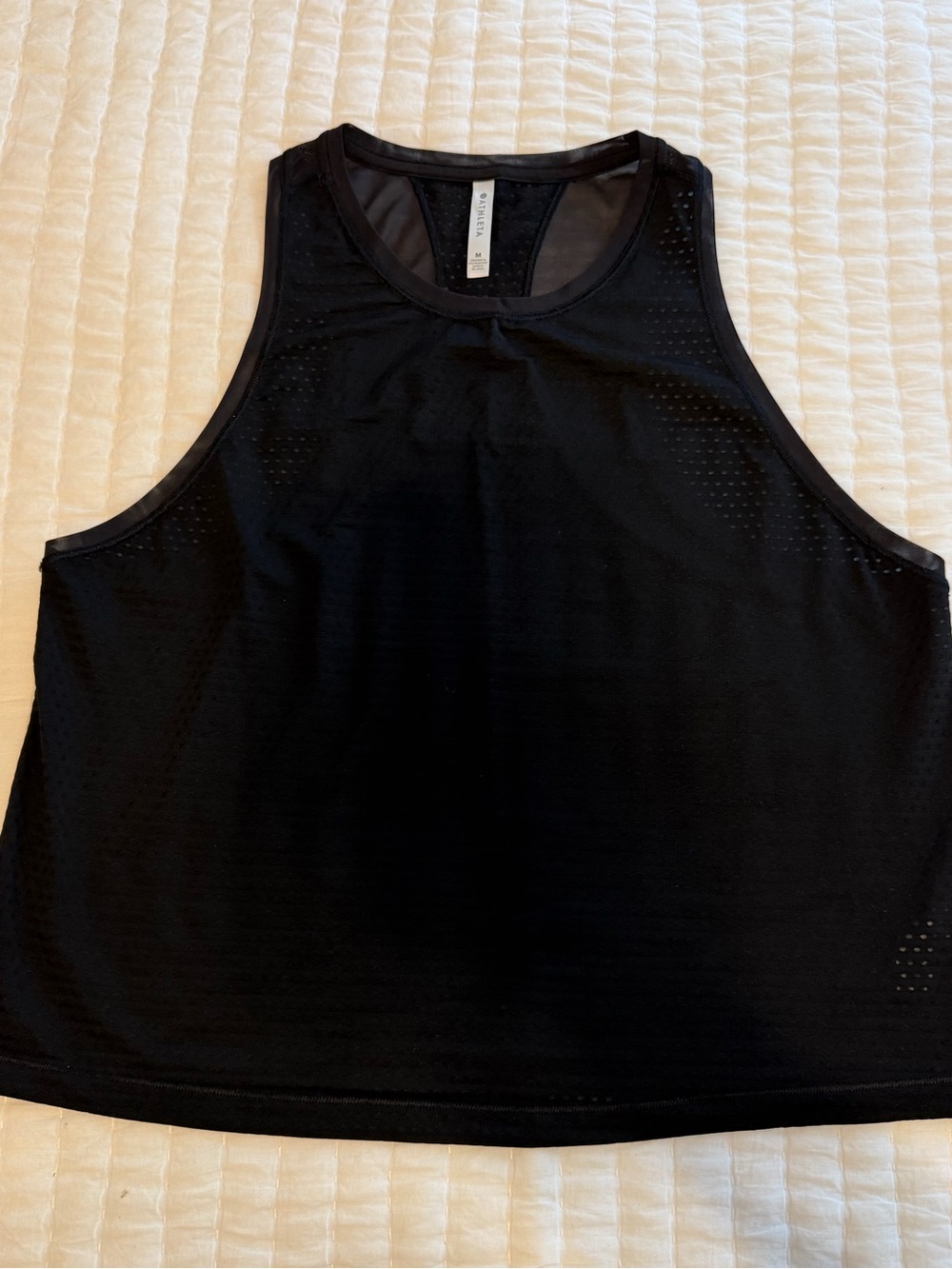 Athleta Black Women's Cropped Athletic Tank Top
